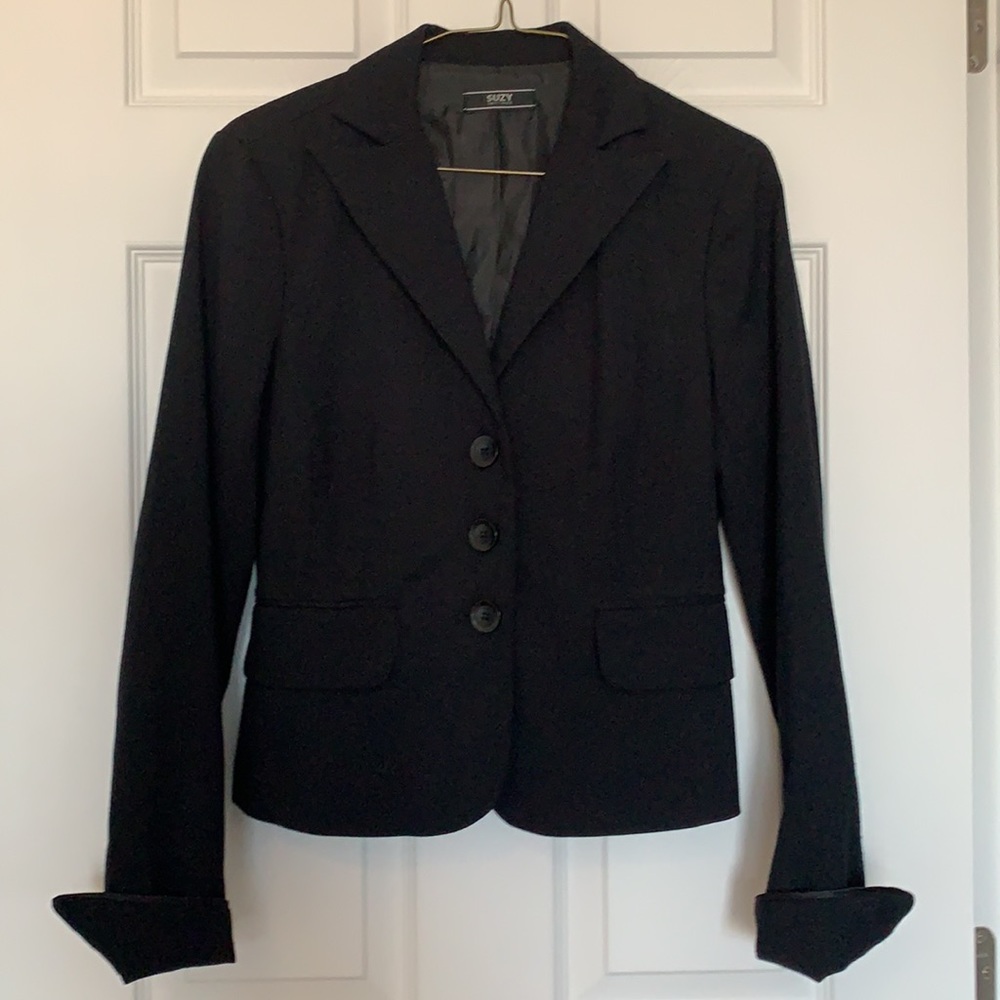 SUZY SHIER Black Jacket Corset tie detail, size 8